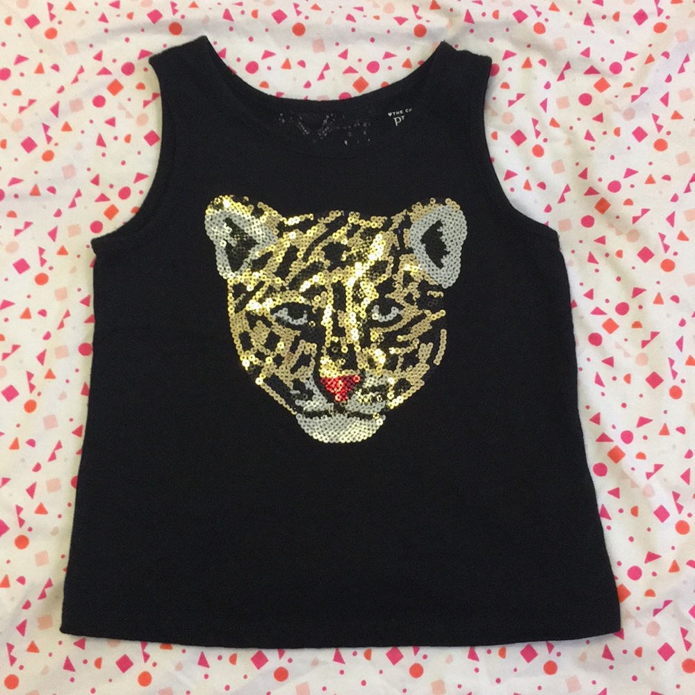 Tiger sequin top